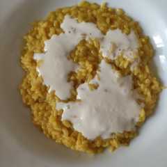 Foto di Risotto allo zafferano con crema di brie