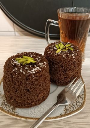 عکسی از دستور کاپ کیک فنجانی (بدون فر،بدون همزن)