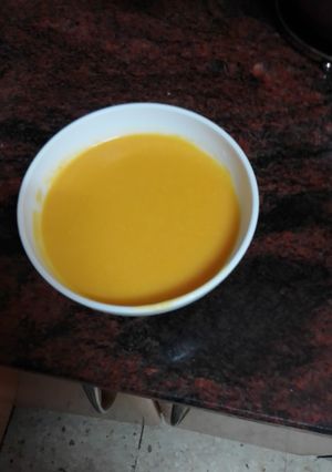 Foto principal de Crema de zanahorias y calabacín con arroz y batata