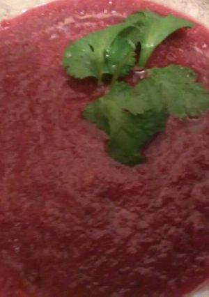 Una foto de Crema de betarraga