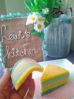 Foto resep Steamed Rainbow cake