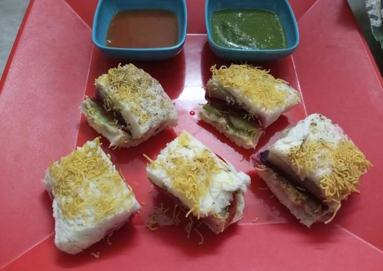 Recipe of Perfect Veg jathpat sandwich