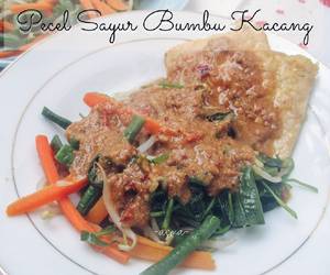 Resep mudah Pecel Sayur Bumbu Kacang Nikmat Lezat