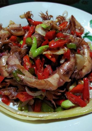 Foto resep Cumi Asin Pete