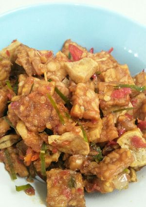Foto resep Orek / Kering Tempe Tahu Pedas