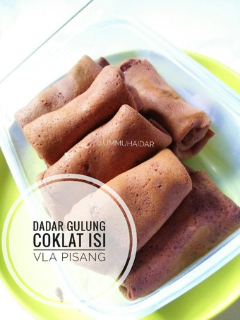 Anti Ribet, Memasak Dadar gulung coklat isi vla pisang Untuk Jualan