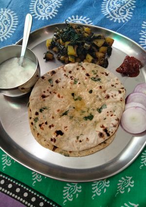 A picture of Palak roti.