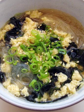 Easy Way Prepare Wakame, Egg &amp; Harusame Soup the Delicious Tasty