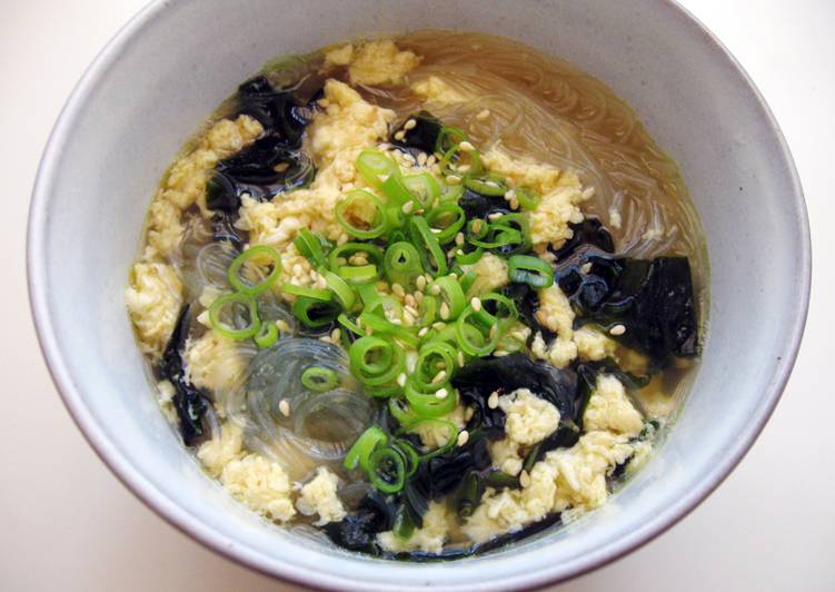 Recipe of Any-night-of-the-week Wakame, Egg &amp; Harusame Soup