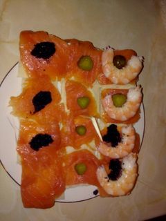 Una foto de Canapes ahumados