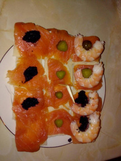 Una foto de Canapes ahumados