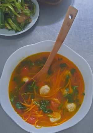 Hình của món Canh cà chua cà rốt.