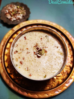 A picture of Kheer/Rice Pudding.