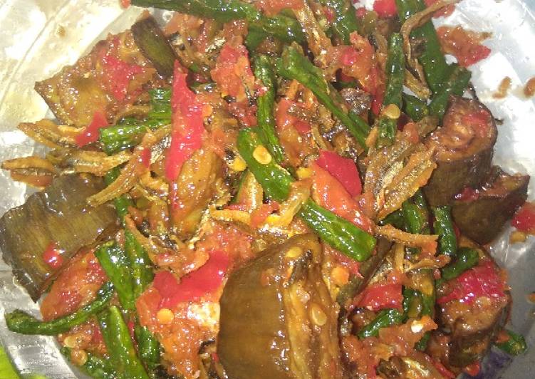 Sambal terung teri kacang panjang