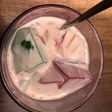 Postre de gelatinas y frutas