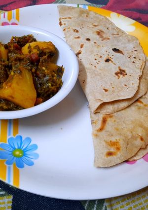 A picture of Aloo Methi Sabji.