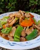 便當菜系列-五花肉炒青椒高麗菜