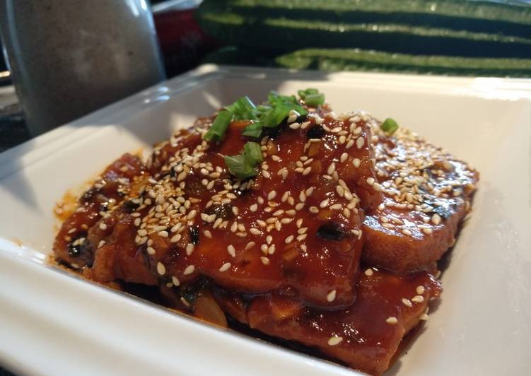 Korean Braised Tofu - Dubu Jorim (Halal)