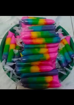 Foto resep Es lilin rainbow