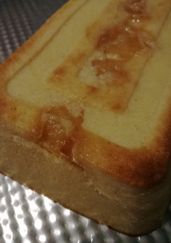 Una foto de Falso Budín de Pan, con corazón de manzana