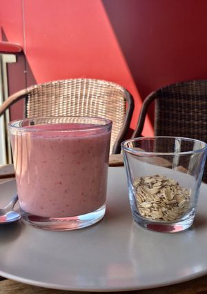 Foto principal de Batido de plátano y fresas