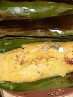 Foto resep Nasi bakar ikan dan sayur