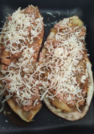 Une photo de Aubergine farcie au thon
