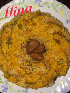 عکسی از دستور لوبیا پلو