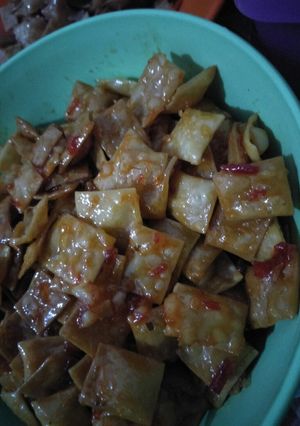 Foto resep Kulit pangsit pedas manis