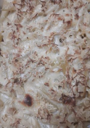 صورة لوصفة مكرونة بالدجاج والبيشاميل 🍜🍜😋😋