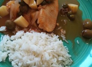 Una foto de Pescado a la veracruzana