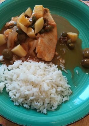 Una foto de Pescado a la veracruzana
