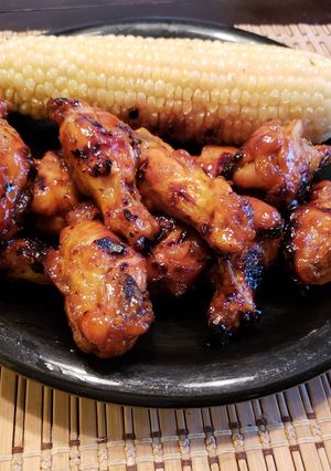 A picture of Grilled brown sugar chipotle wings.