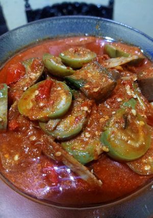 Foto resep Oseng pedas manis terong bulat dan teri