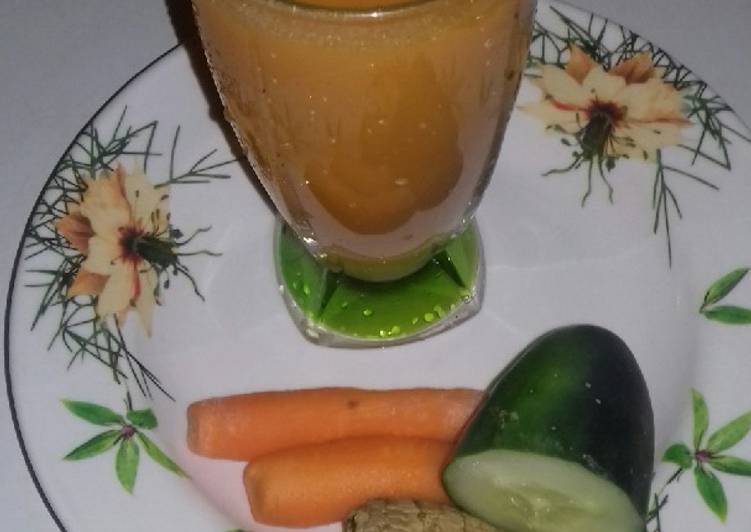 Easiest Way to Make Super Quick Homemade Carrot,cucumber n ginger drink