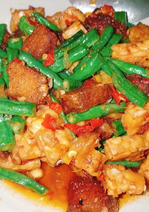 Foto resep Tumis kacang panjang tempe oncom