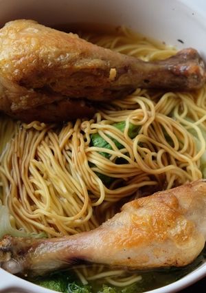 Hình của món Mỳ gà chiên.