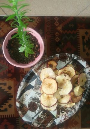 عکسی از دستور چیپس سیب شکری