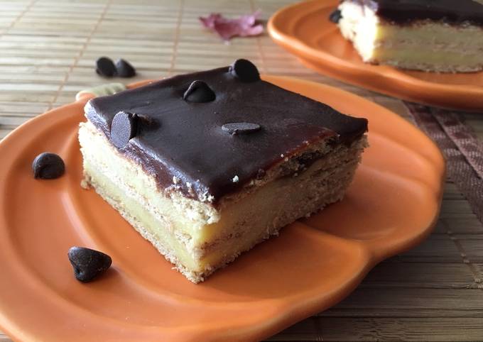 Boston cream ice box cake