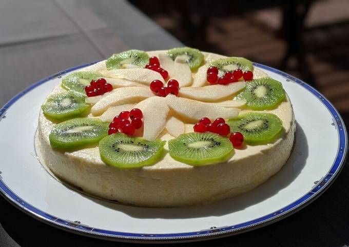 Entremet poire et fruits d'été