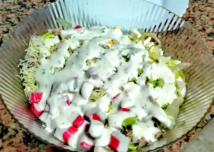 Ensalada César con caballa y sin picatostes