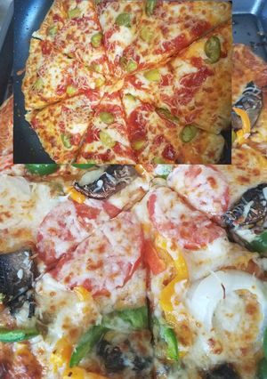 صورة لوصفة بيتزا بالجبنة🍕بيتزا بالخضار