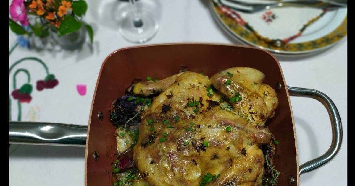 Pollo al horno con verduras Receta de Carolina - Cookpad