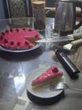 Tarta de frambuesa y bizcocho de coco