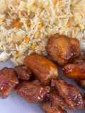 Pollo agridulce con arroz