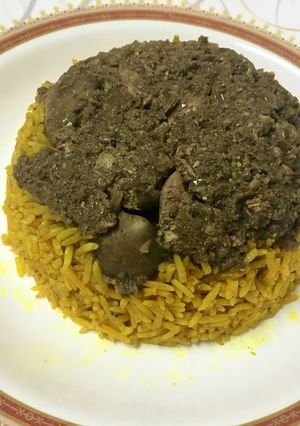 صورة لوصفة رز اصفر بكبد الدجاج 😋