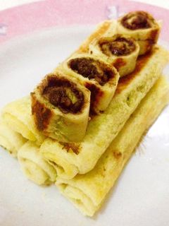 Foto resep Roti bakar gulung cokelat keju
