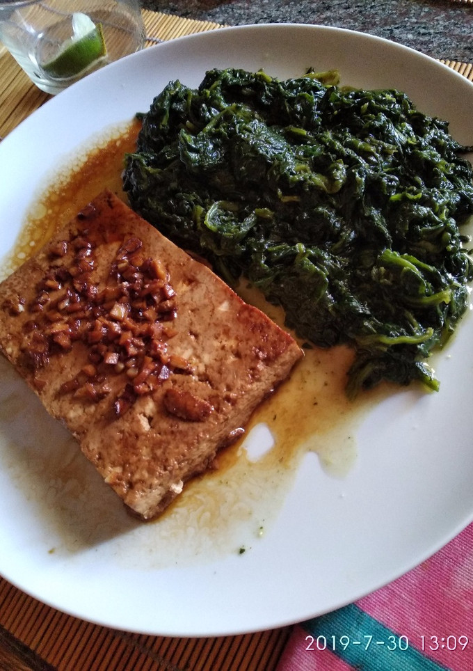 Una foto de Tofu marinado a la plancha