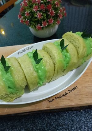 Foto resep Roti Kukus Pontianak Pandan (No mixer)