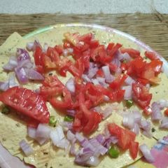 A picture of Masala papad.